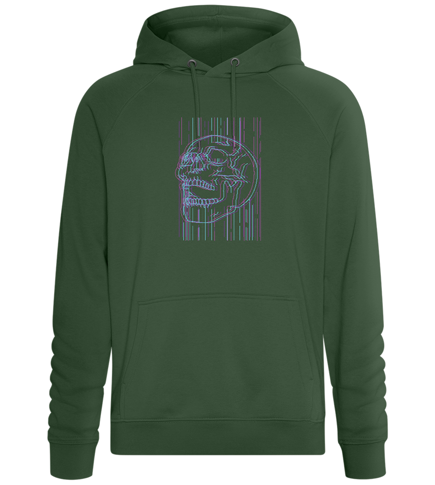 Neon Lines Skull Design - Comfort unisex hoodie_GREEN BOTTLE_front