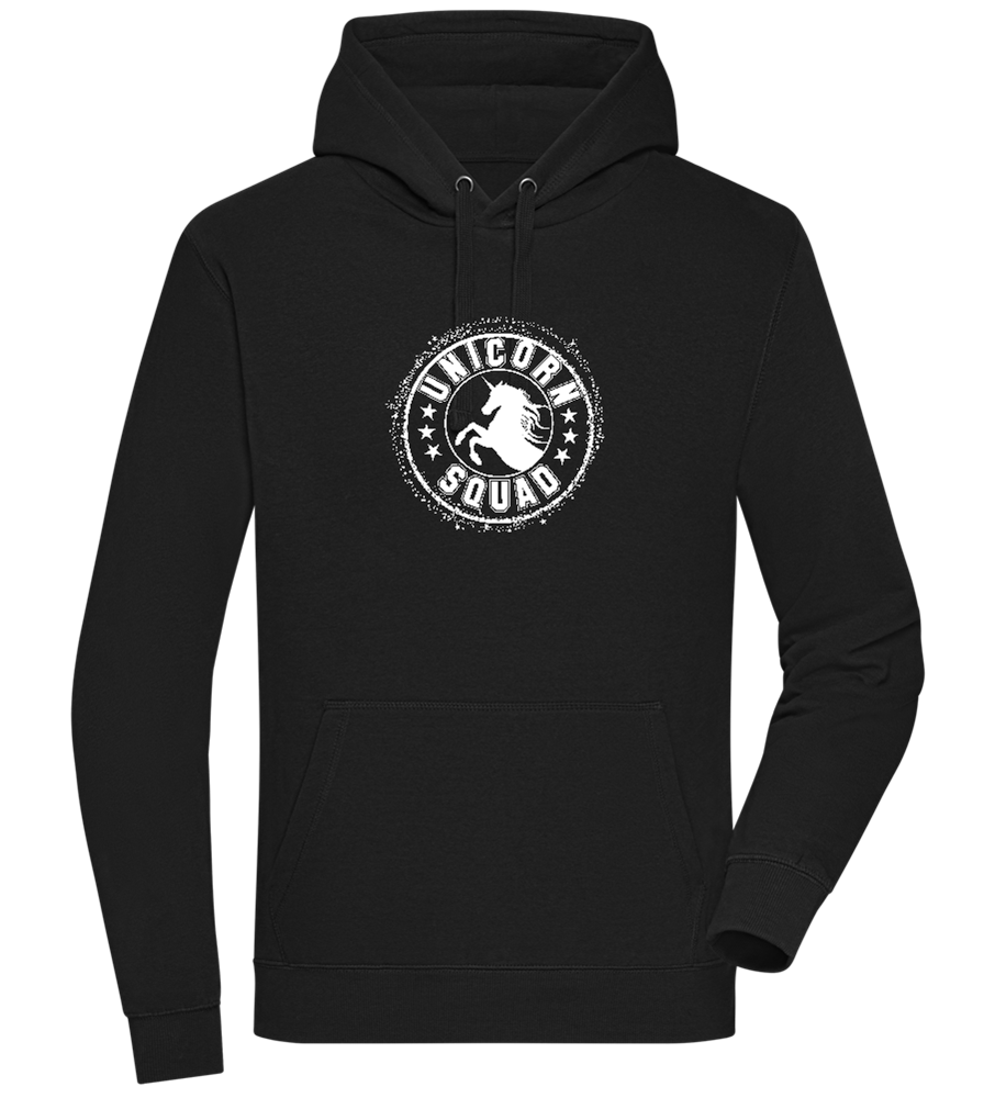 Unicorn Squad Logo Design - Premium unisex hoodie_BLACK_front