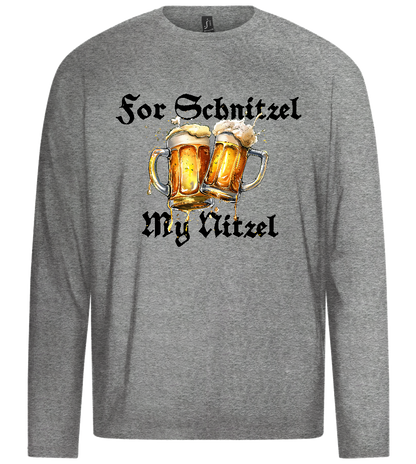 For Schnitzel Design - Premium men's long sleeve t-shirt_ORION GREY_front