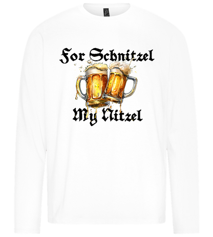 For Schnitzel Design - Premium men's long sleeve t-shirt_WHITE_front