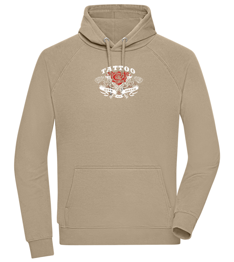 Tattoo Love Death Design - Comfort unisex hoodie_KHAKI_front