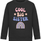 Cool Big Sister Design - Comfort Kids Sweater_BLACK_front