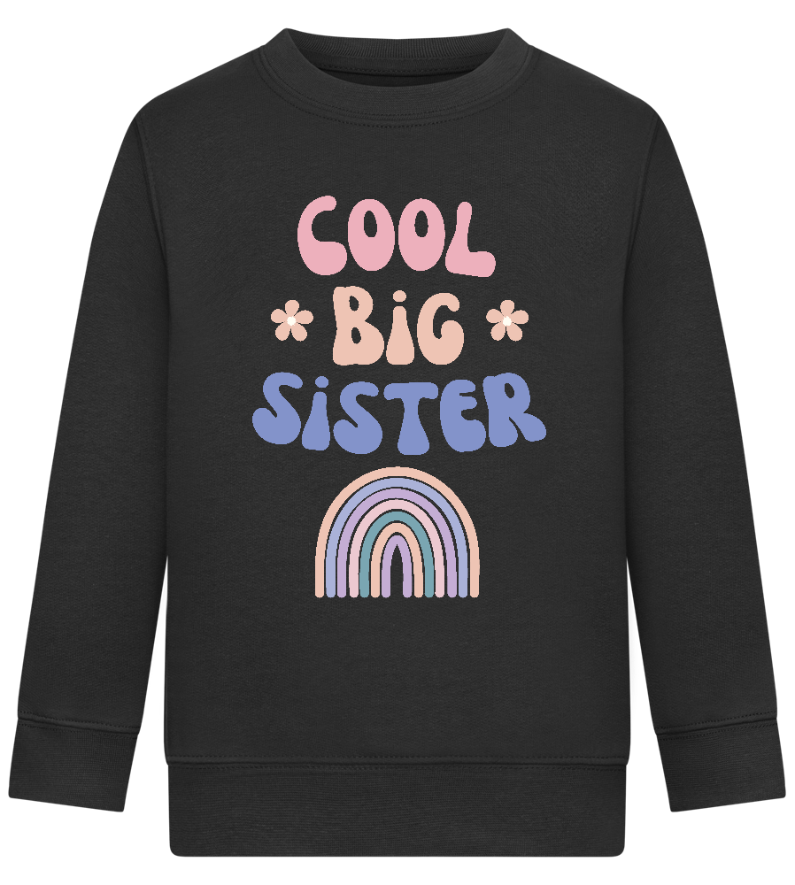 Cool Big Sister Design - Comfort Kids Sweater_BLACK_front