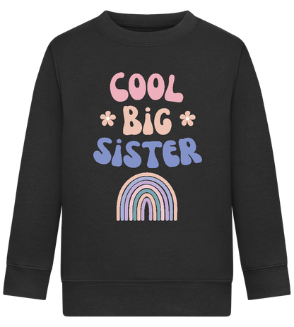 Cool Big Sister Design - Comfort Kids Sweater_BLACK_front