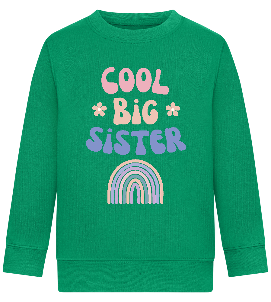 Cool Big Sister Design - Comfort Kids Sweater_MEADOW GREEN_front