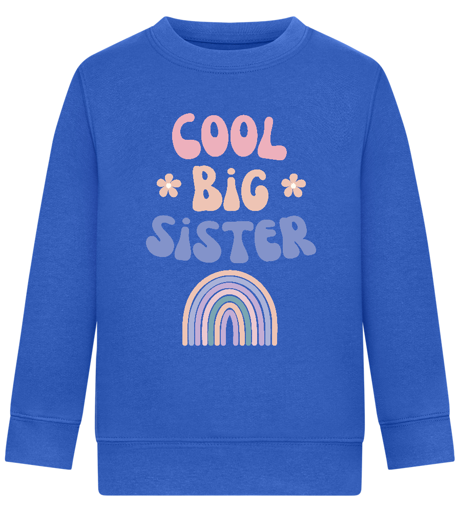 Cool Big Sister Design - Comfort Kids Sweater_ROYAL_front