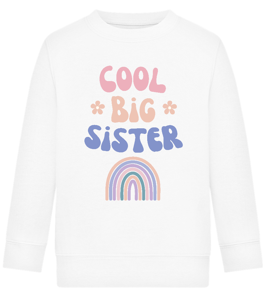 Cool Big Sister Design - Comfort Kids Sweater_WHITE_front