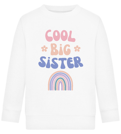 Cool Big Sister Design - Comfort Kids Sweater_WHITE_front