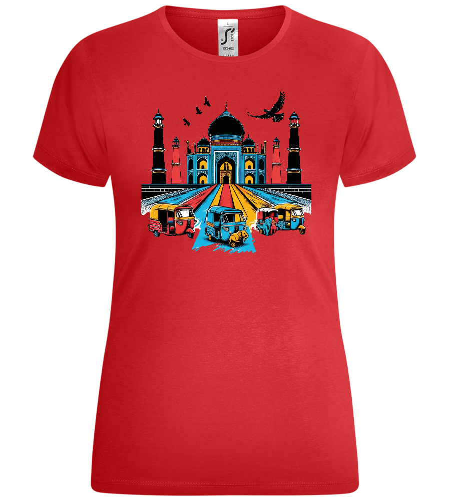 Colors of India Design - Comfort women's t-shirt_RED_front