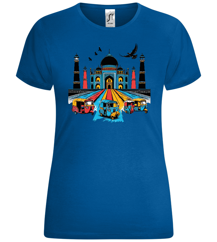 Colors of India Design - Comfort women's t-shirt_ROYAL_front