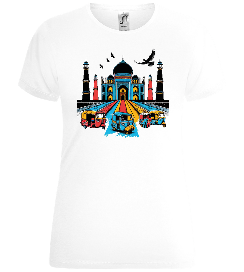 Colors of India Design - Comfort women's t-shirt_WHITE_front