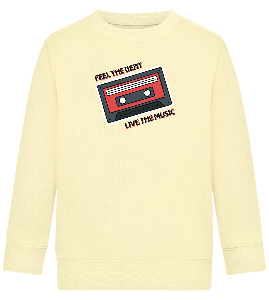 Feel the Beat Design - Comfort Kids Sweater_AMARELO CLARO_front