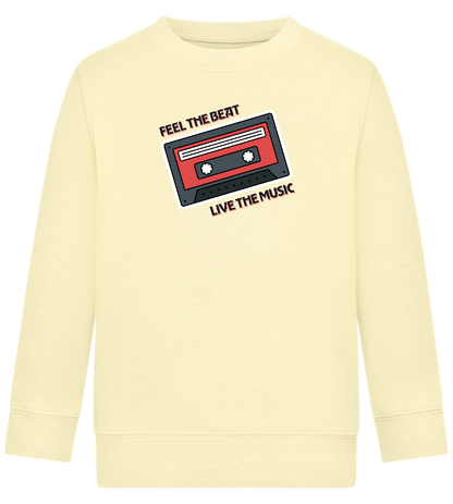 Feel the Beat Design - Comfort Kids Sweater_AMARELO CLARO_front