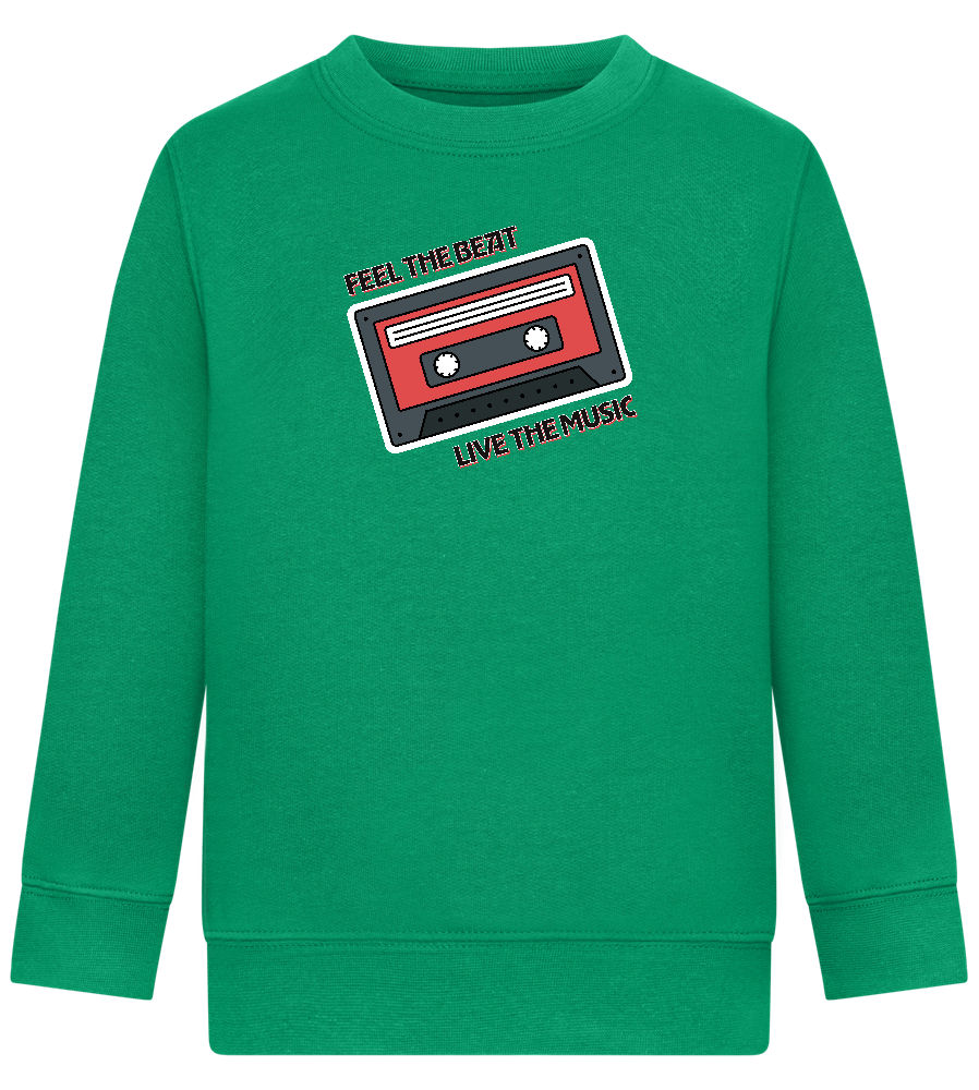 Feel the Beat Design - Comfort Kids Sweater_MEADOW GREEN_front