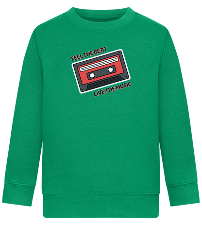 Feel the Beat Design - Comfort Kids Sweater_MEADOW GREEN_front