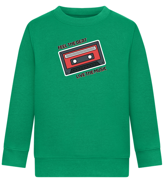 Feel the Beat Design - Comfort Kids Sweater_MEADOW GREEN_front