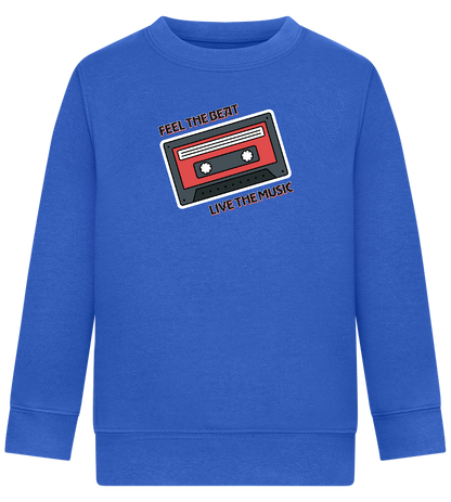 Feel the Beat Design - Comfort Kids Sweater_ROYAL_front