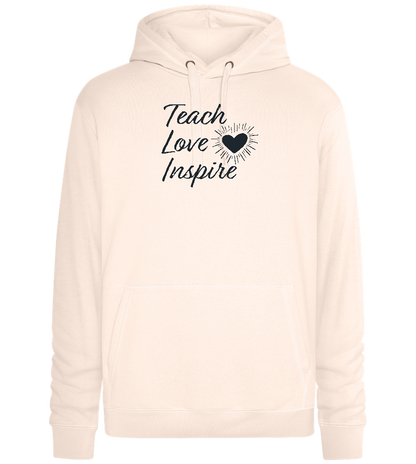 Teach Love Inspire Heart Design - Premium unisex hoodie_LIGHT PEACH ROSE_front