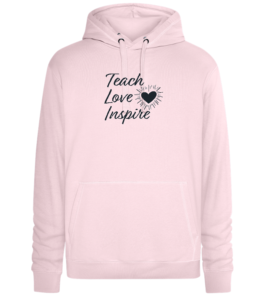 Teach Love Inspire Heart Design - Premium unisex hoodie_LIGHT PEACH ROSE_front