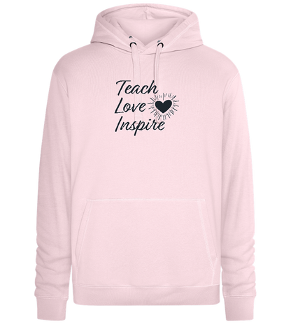 Teach Love Inspire Heart Design - Premium unisex hoodie_LIGHT PEACH ROSE_front