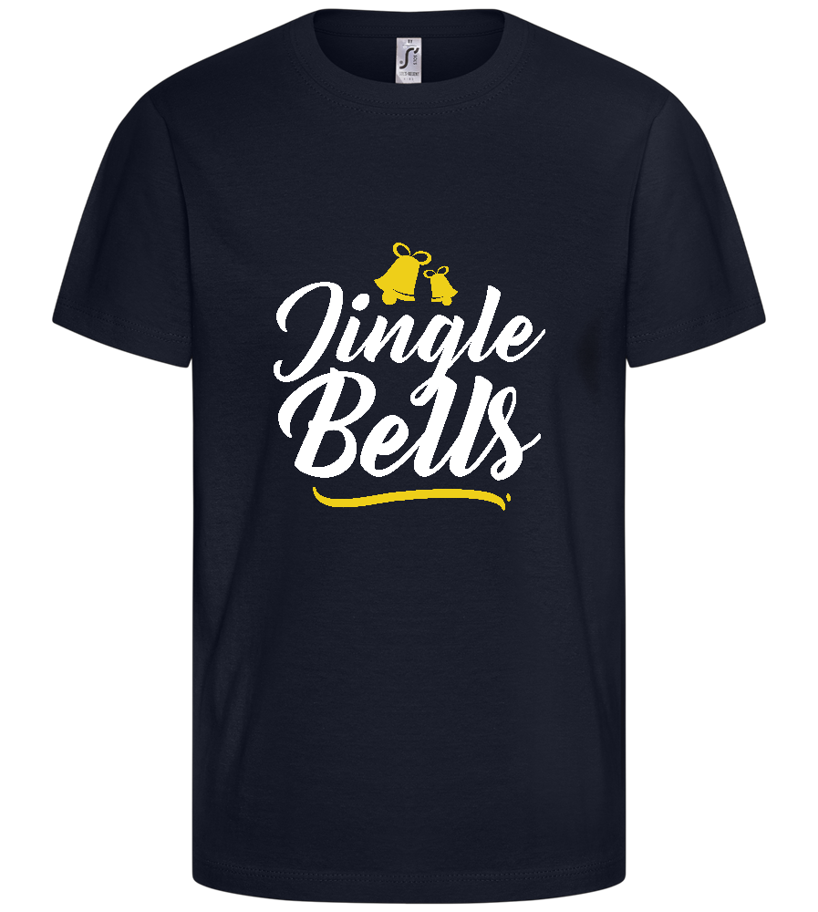 Christmas Jingle Bells Design - Comfort kids fitted t-shirt_FRENCH NAVY_front