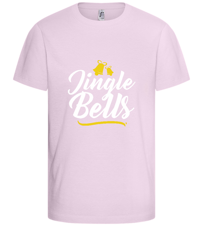 Christmas Jingle Bells Design - Comfort kids fitted t-shirt_LIGHT PINK_front