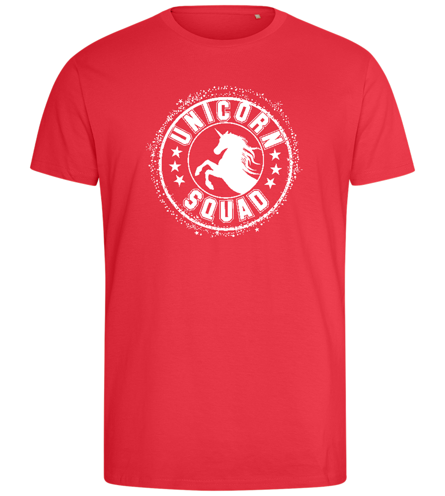 Unicorn Squad Logo Design - Comfort men's fitted t-shirt_BRIGHT RED_front