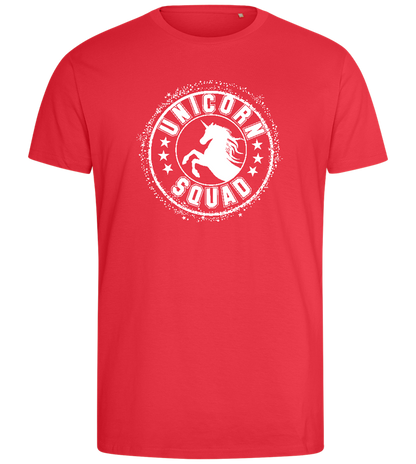 Unicorn Squad Logo Design - Comfort men's fitted t-shirt_BRIGHT RED_front