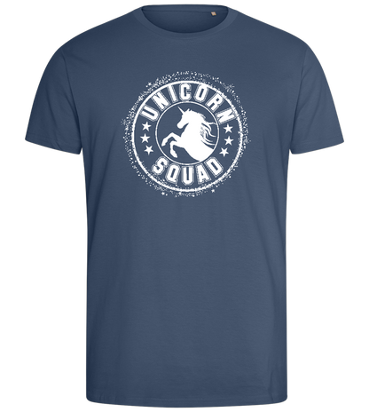 Unicorn Squad Logo Design - Comfort men's fitted t-shirt_DENIM_front