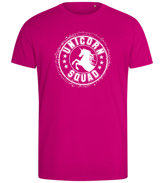 Unicorn Squad Logo Design - Comfort men's fitted t-shirt_FUCHSIA_front