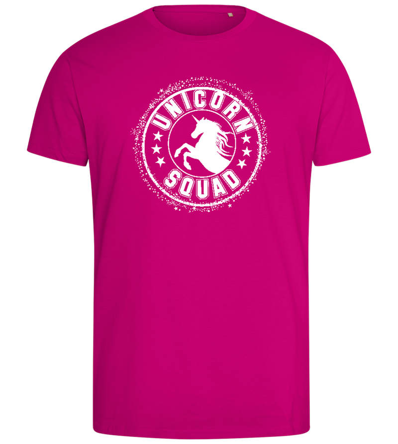 Unicorn Squad Logo Design - Comfort men's fitted t-shirt_FUCHSIA_front