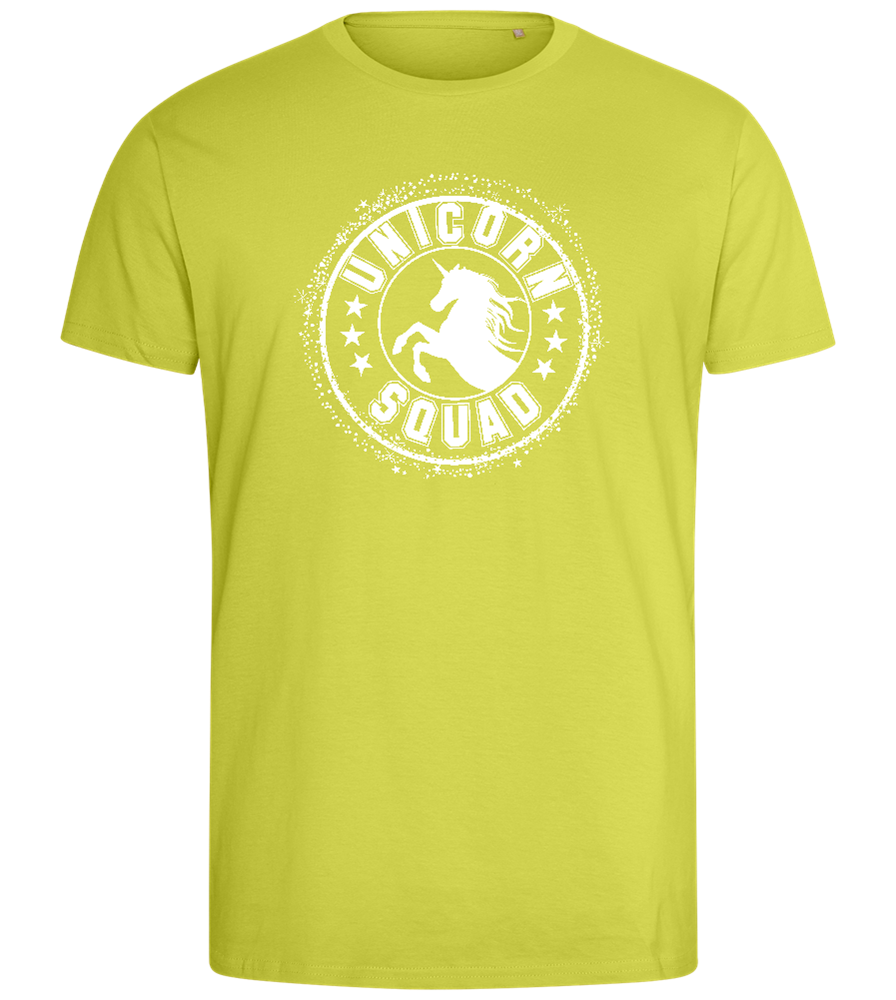 Unicorn Squad Logo Design - Comfort men's fitted t-shirt_GREEN APPLE_front