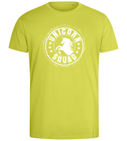 Unicorn Squad Logo Design - Comfort men's fitted t-shirt_GREEN APPLE_front