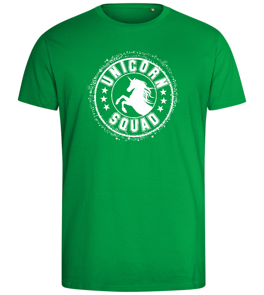 Unicorn Squad Logo Design - Comfort men's fitted t-shirt_MEADOW GREEN_front