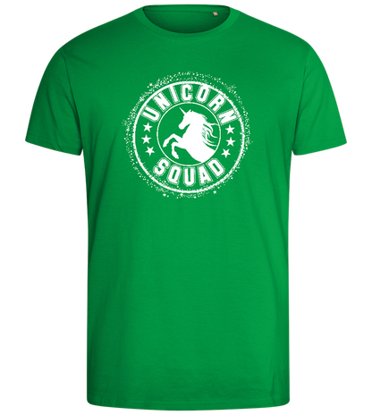 Unicorn Squad Logo Design - Comfort men's fitted t-shirt_MEADOW GREEN_front