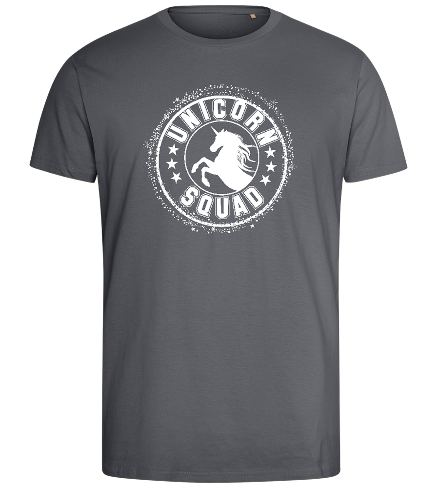 Unicorn Squad Logo Design - Comfort men's fitted t-shirt_MOUSE GREY_front