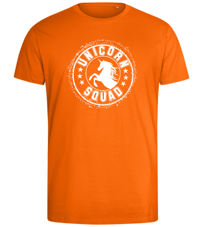 Unicorn Squad Logo Design - Comfort men's fitted t-shirt_ORANGE_front