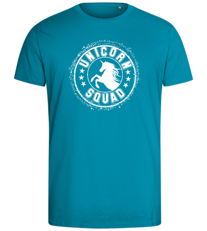 Unicorn Squad Logo Design - Comfort men's fitted t-shirt_TURQUOISE_front