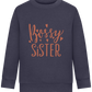 Bossy Sister Text Design - Comfort Kids Sweater_FRENCH NAVY_front