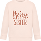 Bossy Sister Text Design - Comfort Kids Sweater_LIGHT PEACH ROSE_front