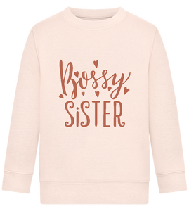 Bossy Sister Text Design - Comfort Kids Sweater