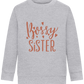 Bossy Sister Text Design - Comfort Kids Sweater_ORION GREY II_front