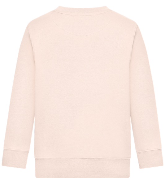 Bossy Sister Text Design - Comfort Kids Sweater_LIGHT PEACH ROSE_back