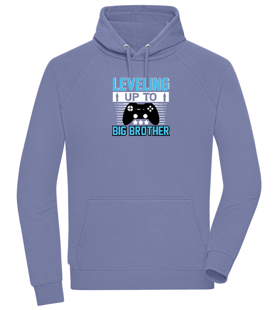 Leveling Up To Big Brother Design - Comfort unisex hoodie_BLUE_front