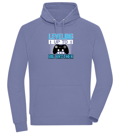 Leveling Up To Big Brother Design - Comfort unisex hoodie_BLUE_front