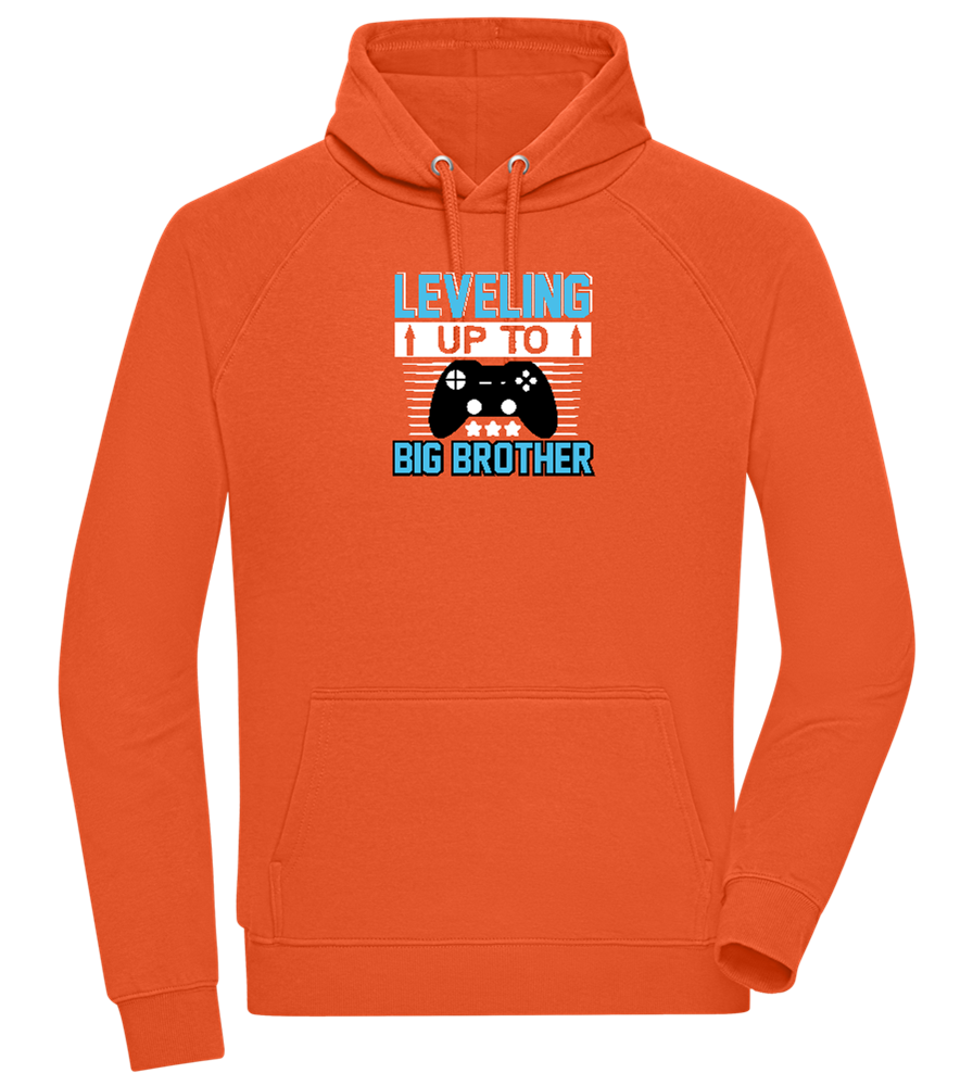 Leveling Up To Big Brother Design - Comfort unisex hoodie_BURNT ORANGE_front