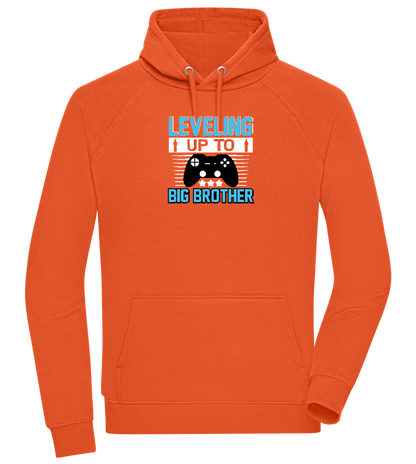 Leveling Up To Big Brother Design - Comfort unisex hoodie_BURNT ORANGE_front