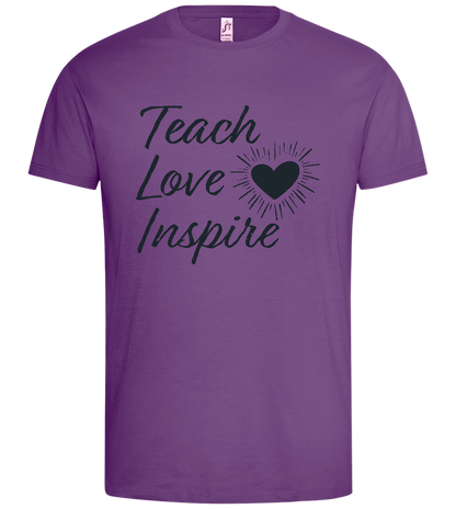 Teach Love Inspire Heart Design - Premium men's t-shirt_LIGHT PURPLE_front