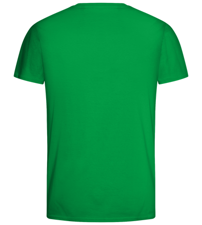 Trust No One Design - Basic men's fitted t-shirt_MEADOW GREEN_back