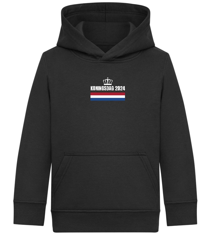 Kingsday Flag Design - Comfort Kids Hoodie_BLACK_front